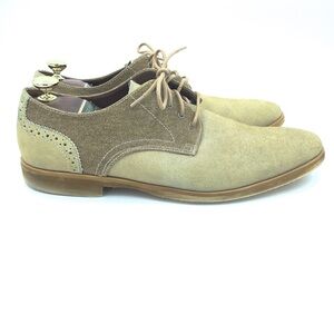 Men’s Tan Suede Stacy Adams Oxfords Lace Ups Size 11.5